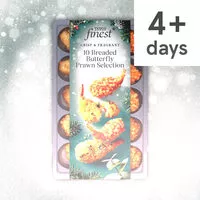 Mängden socker i Tesco Finest 10 Breaded Butterfly Prawn Selection