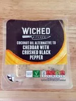 Mängden socker i Coconut oil alternative to cheddar with crushed black pepper