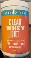 Mängden socker i Diet Clear Whey Grapefruit & Pineapple