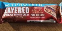 Mängden socker i Myprotein Layered Peanut Butter Jelly Bar