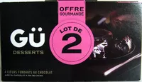 Mängden socker i 4 coeurs fondants au chocolat (lot de 2) Gü