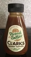 Mängden socker i Clarks Peanut Butter Squeezy Dessert Topping 320G