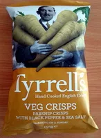 Mängden socker i Veg Crisps Parsnip crisps with black pepper & sea salt