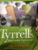 Mängden socker i Tyrrells Crinkly Veg Mixed Roots 40 G X