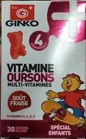 Mängden socker i Vitamine Oursons multi-Vitamines goût Fraise