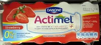 Mängden socker i 0% added sugar 0% fat strawberry Actimel