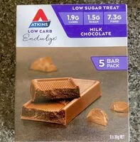 Mängden socker i Atkins Low Carb Milk Chocolate