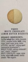 Mängden socker i Organic white chocolate lemon butter biscuits
