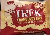 Mängden socker i Trek Cranberry Kick Protein Energy Chunks 60G