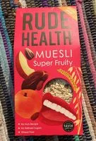 Mängden socker i Rude Health Organic Super Fruity Muesli