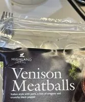 Mängden socker i Venison  Meatballs