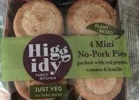 Mängden socker i Higgidy 4 mini no pork pies