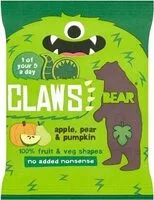 Mängden socker i Claws Apple, Pear & Pumpkin Snack