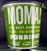 Mängden socker i Moma Plain No Added Sugar Porridge