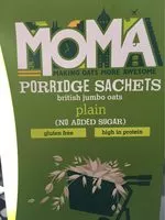 Mängden socker i Moma Plain No Added Sugar Porridge
