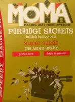 Mängden socker i MOMA porridge sachets super seeds
