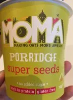 Mängden socker i Moma Porridge Super Seeds