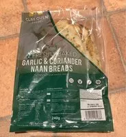 Mängden socker i Garlic & coriander naan breads