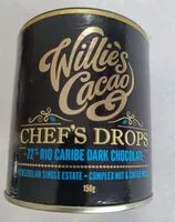Mängden socker i Willie's cacao Chef's drops 72% Rio Caribe Dark Chocolate