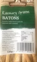 Mängden socker i Rosemary Grissini Batons
