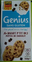 Mängden socker i genius , Biscuits sans gluten à l'avoine et pépites chocolat
