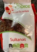 Mängden socker i Sultanas (raisins)