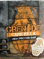 Mängden socker i 12 x Carb Killa Bar 60 g Chaos De Caramel