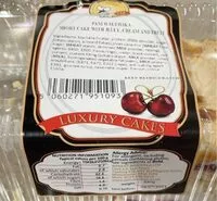 Mängden socker i Short cake with jelly, cram and fruit