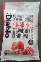 Mängden socker i Sugar Free Sweets, Strawberry & Cream 16 x 75G