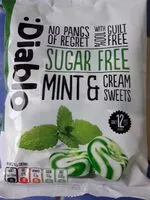 Mängden socker i suggar free mint & cream sweets