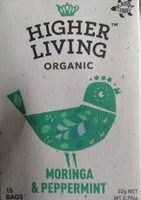 Mängden socker i Organic Moringa et Peppermint