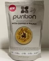 Mängden socker i Purition with coffee and walnut