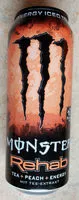 Mängden socker i Monster Rehab Tea+peach+ Energy