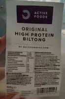 Mängden socker i Original high protein biltong
