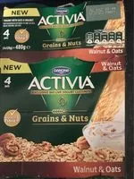 Mängden socker i Activia Gut Health Walnut and Oats
