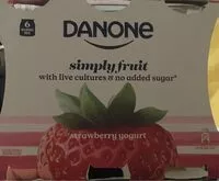 Mängden socker i Danone simply fruit strawberry
