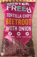Mängden socker i Tortilla Chips Betterave et onion