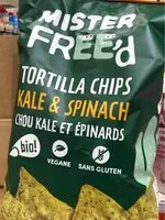 Mängden socker i Tortilla Chips Chou Kale & Épinards