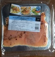 Mängden socker i Saumon fumé d'écosse 100g au piment