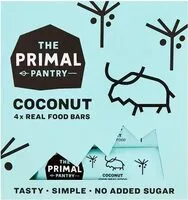 Mängden socker i Primal Pantry Coconut Real Food Bars 4 x