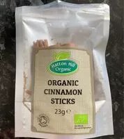 Mängden socker i Organic Cinnamon sticks