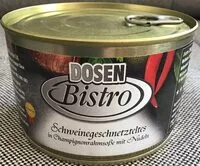 Mängden socker i Schweinegeschnetzeltes in Champignonrahmsoße mit Nudeln
