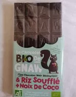 Mängden socker i Chocolat noir & riz soufflé + noix de coco