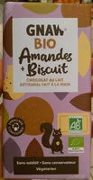 Mängden socker i Chocolat au lait amandes et biscuit bio