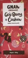 Mängden socker i Goji Berry + Cashew Dark Chocolate