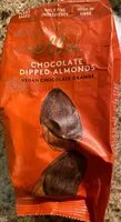 Mängden socker i Chocolate dipped almonds, vegan chocolate orange
