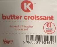 Mängden socker i Butter croissant