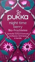 Mängden socker i night time berry Tee