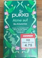 Mängden socker i Pukka tee atme auf kräutertee