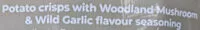 Mängden socker i Potato crisps with Woodland Mushroom & Wild Garlic flavour seasoning